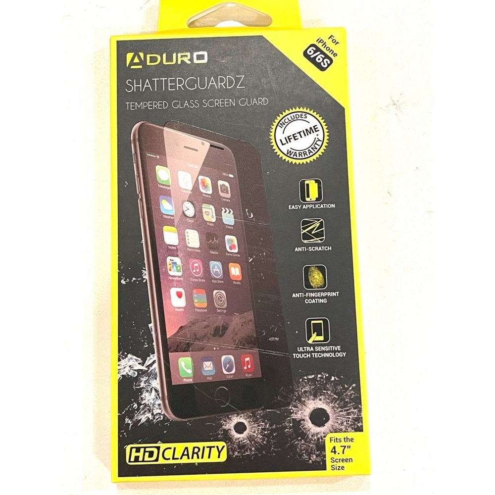 Aduro Shatterguardz Tempered Glass Screen Guard for iPhone 6/6S - Fits 4.7" scre